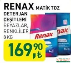 RENAX DETERJAN ÇEŞİTLERİ 8 KG RENAX DETERJAN ÇEŞİTLERİ 8 KG